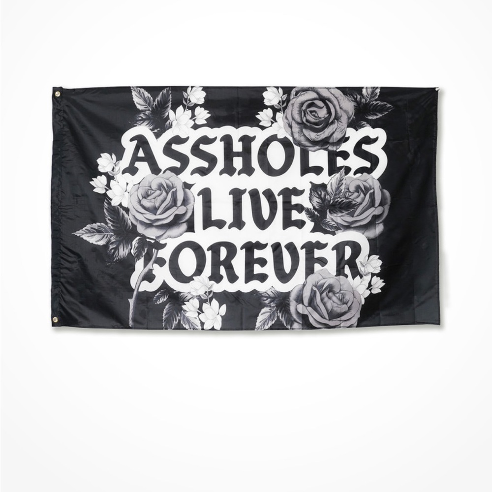 ALF black roses flag New
